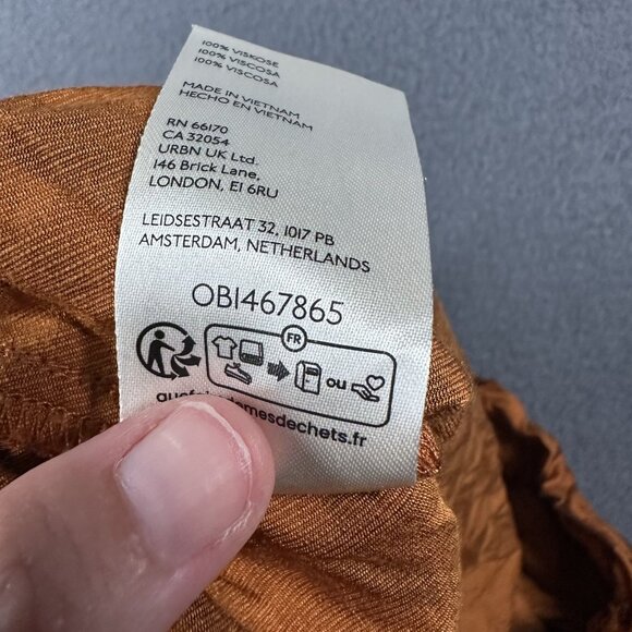 S by Anthropologie Pants Womens Small Wide Leg Pull On Zigzag Pattern Viscose - Picture 9 of 11